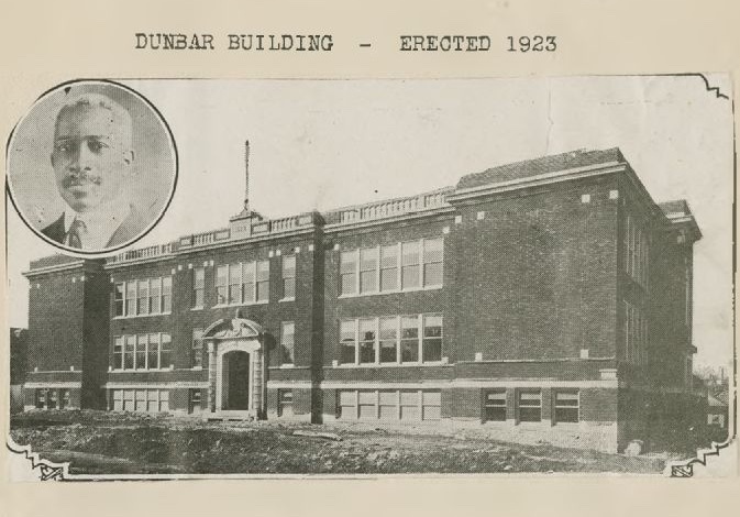 Photograph of Dunbar High School and W. H. Fouse, 1931 (Dunbar Echo, Lexington Public Library Digital Archives)